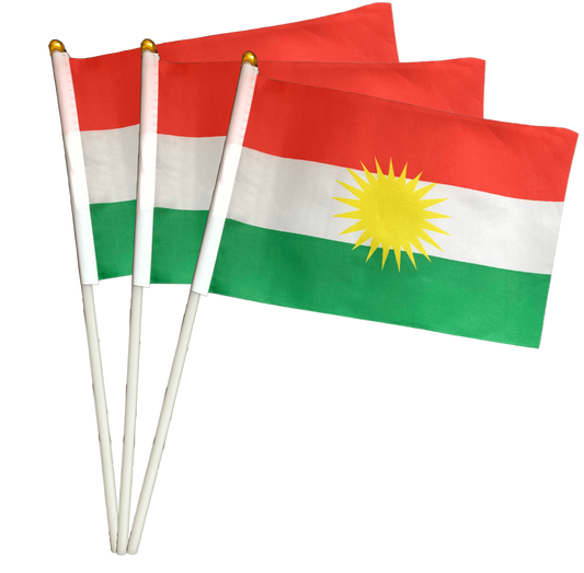 3x Kleine Kurdistan Flagge / Flag / Ala Kurda