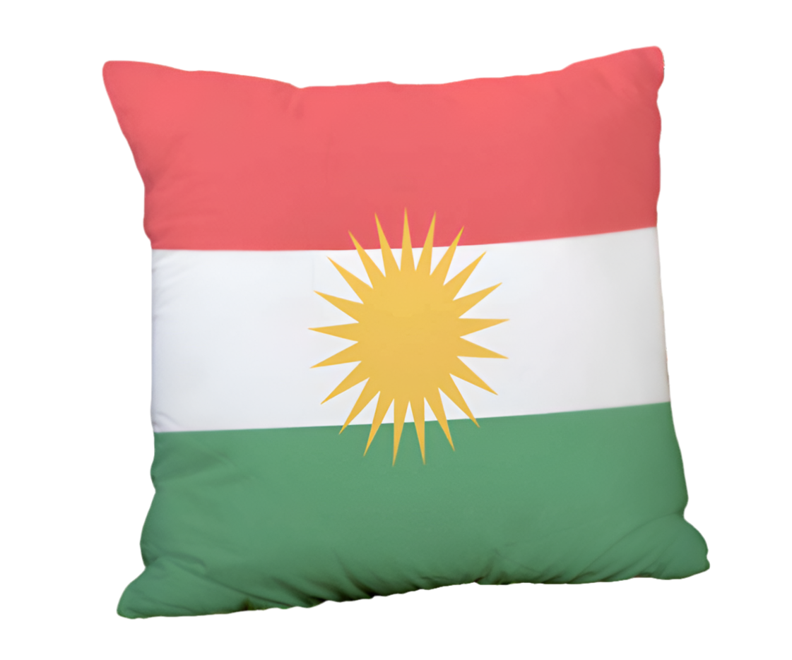 Kurdistan Rojava Flagge - Kissenbezug Kurdish Fanshop
