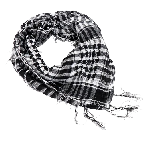 Islamisches Kulturelles Turban / Desmal / Kopftuch / Halstuch in Schwarz Weiß