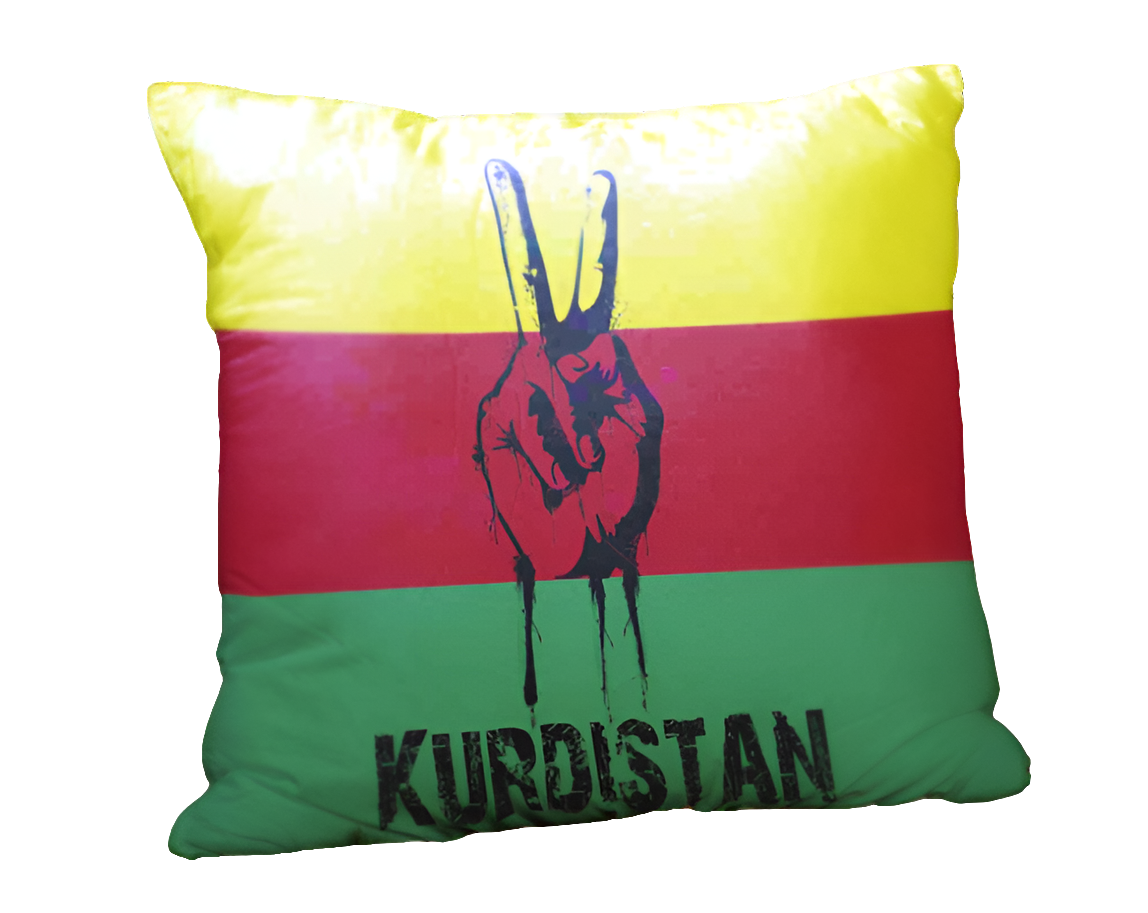 Kurdistan Rojava Flagge - Kissenbezug Kurdish Fanshop