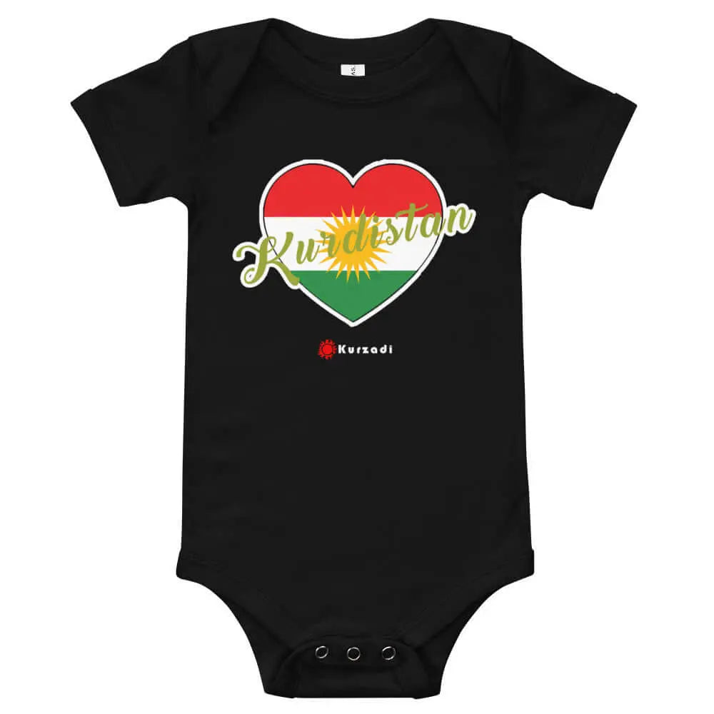 Kurdistan Herz / dil - Baby / Kinder Strampler Kurdish Fanshop