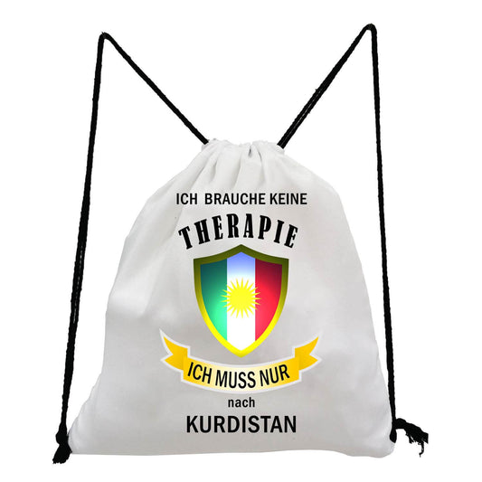 "Ich brauche keine Therapie" - Kurdistan Rucksack / Tasche