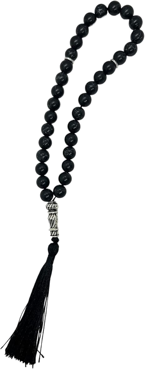 Gebetskette Tesbih Tasbih Tespih Misbaha Subha 33 Perlen, Größe 8mm, Muslimisches Islamic Rosenkranz Prayer Anbetungszubehör Perlen