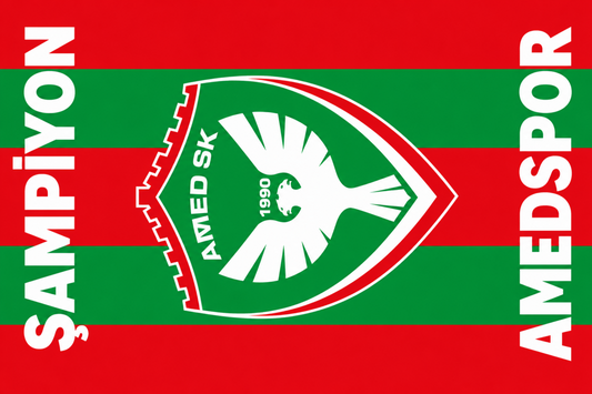 Amedspor Şampiyon Flagge – 60x90cm & 90x150cm Kurdish Fanshop