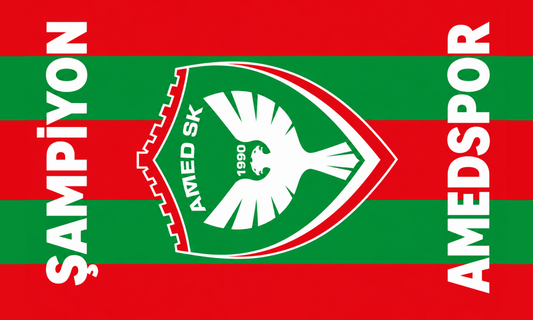 Amedspor Şampiyon Flagge – 60x90cm & 90x150cm Kurdish Fanshop