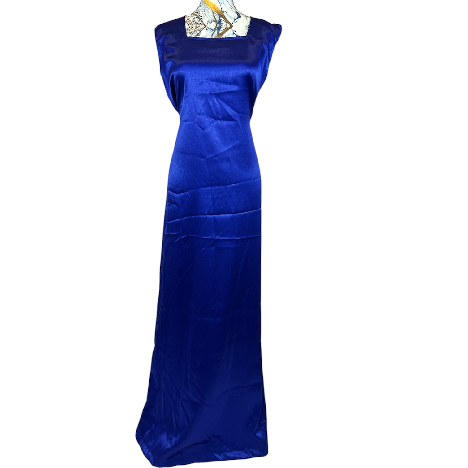 Kurdischer Luxus-Kaftan in Königsblau – Handverziert & mit goldenem Zinar-Gürtel Kurdish Fanshop