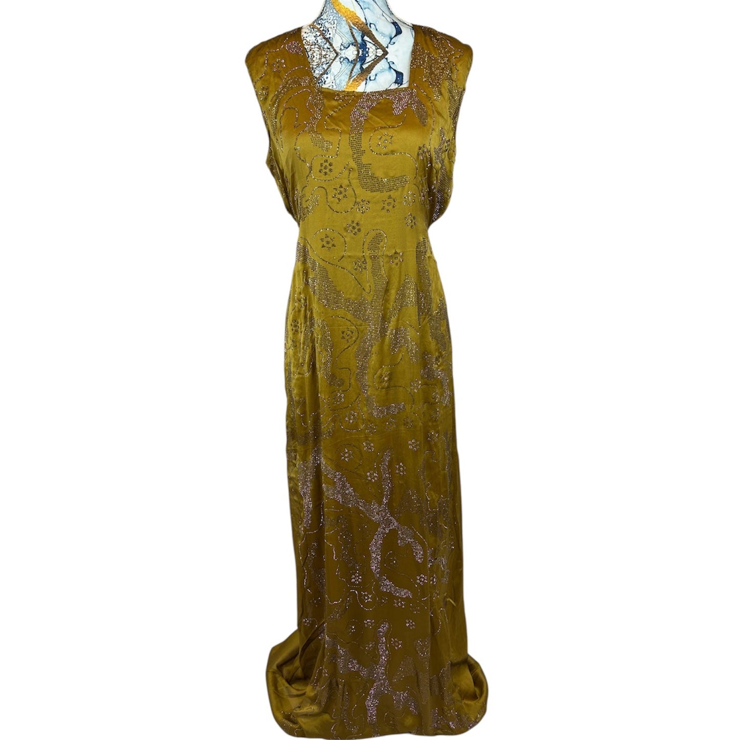 Kurdischer Luxus-Kaftan in Gold – Handverziert & mit Glitzersteinen Kurdish Fanshop