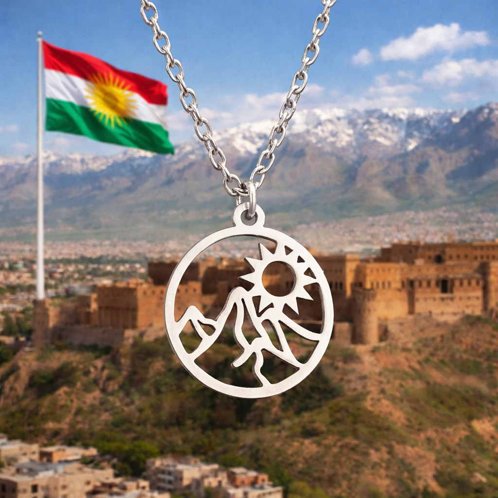 Halskette Keine Freunde außer den Bergen Kurdish Fanshop