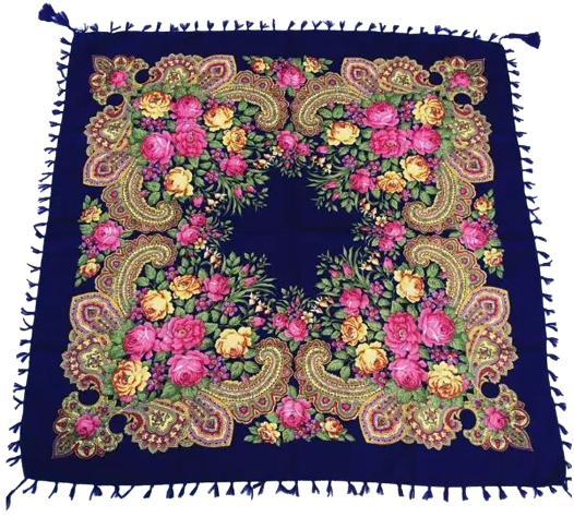 Foulard/foulard traditionnel décoré de fleurs