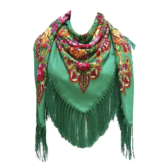 Kurdisches Kopftuch / Schal mit Blumen verziert Kurdish Fanshop