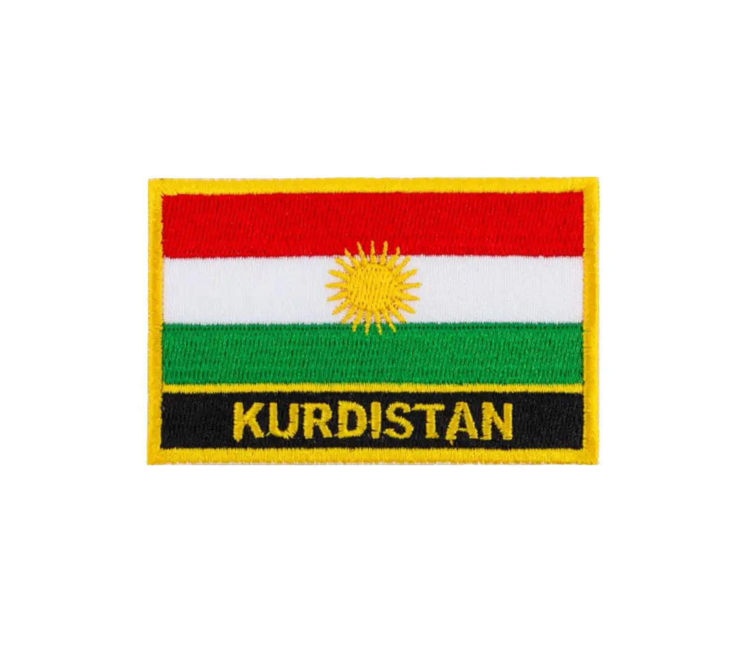 Kurdistan Flagge - Aufnäher zum Anbringen Kurdish Fanshop
