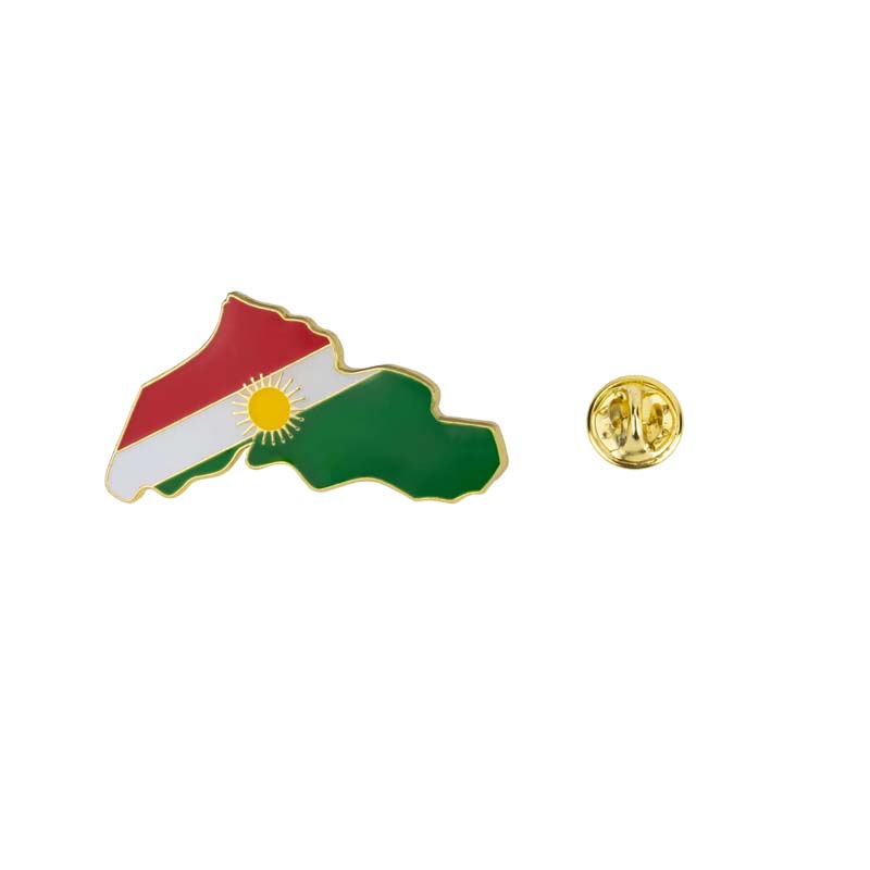 Kurdistan Flagge - Brosche (Kopie) Kurdish Fanshop