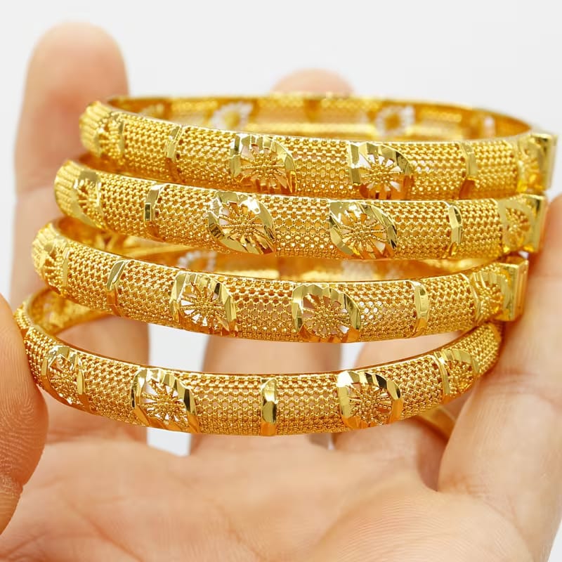 Goldarmband mit traditionellem kurdischem Muster – Premium ethnischer Glanz Kurdish Fanshop