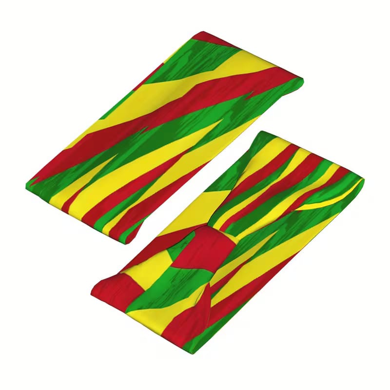 Bandana mit Kurdistan-Motiv in Rot, Gelb und Grün – Stilvoller ethnischer Headwrap Kurdish Fanshop
