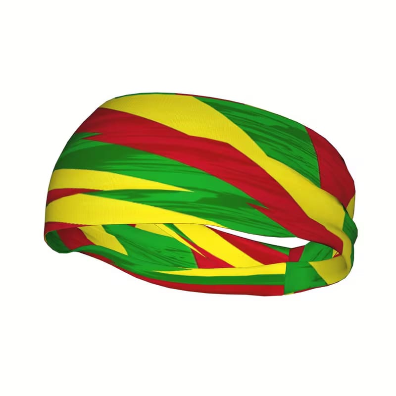Bandana mit Kurdistan-Motiv in Rot, Gelb und Grün – Stilvoller ethnischer Headwrap Kurdish Fanshop