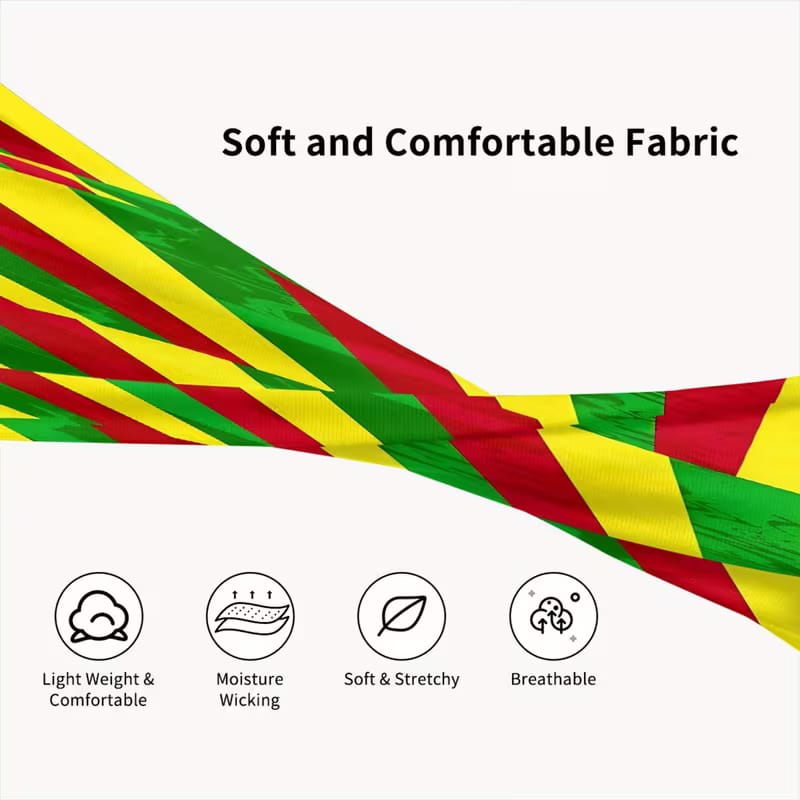 Bandana mit Kurdistan-Motiv in Rot, Gelb und Grün – Stilvoller ethnischer Headwrap Kurdish Fanshop
