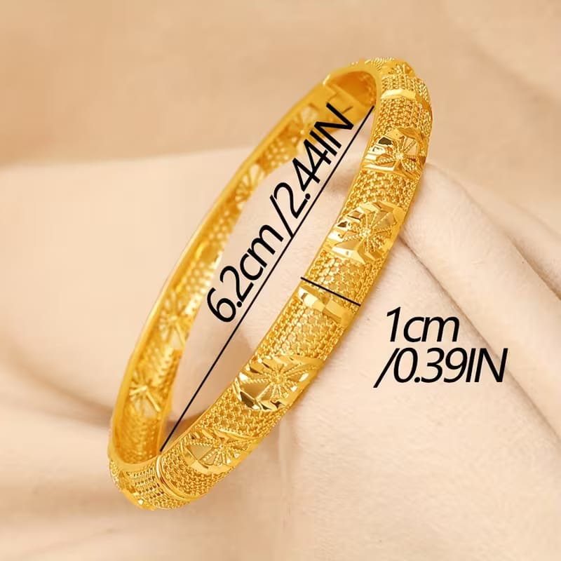 Goldarmband mit traditionellem kurdischem Muster – Premium ethnischer Glanz Kurdish Fanshop