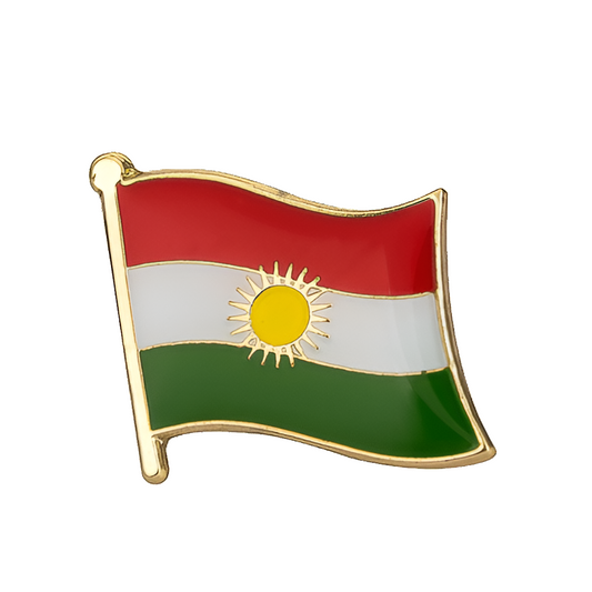 Kurdistan Flagge - Brosche