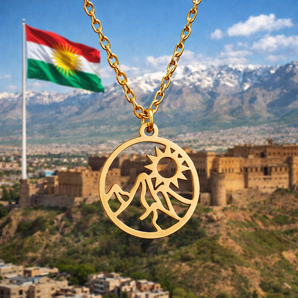 Halskette Keine Freunde außer den Bergen Kurdish Fanshop