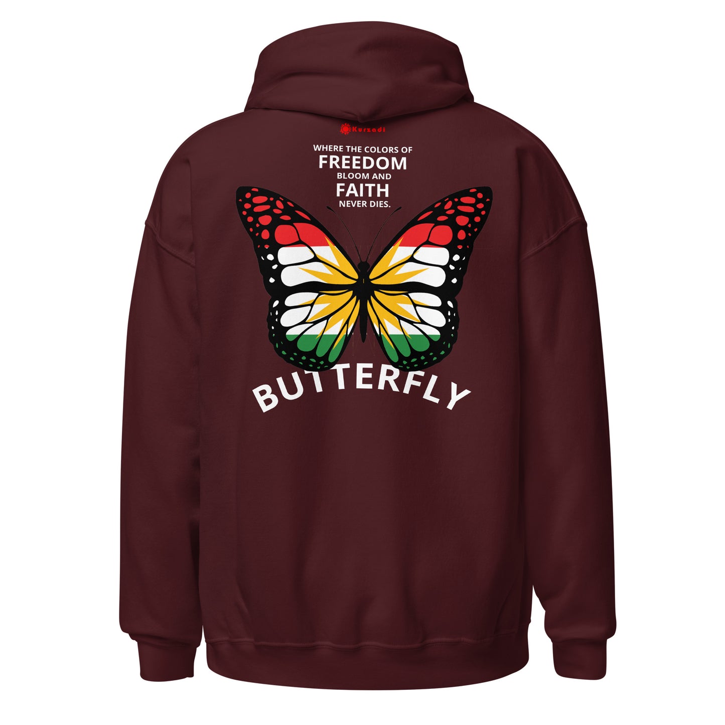 Freedom - Faith - Butterfly - Kapuzenpullover