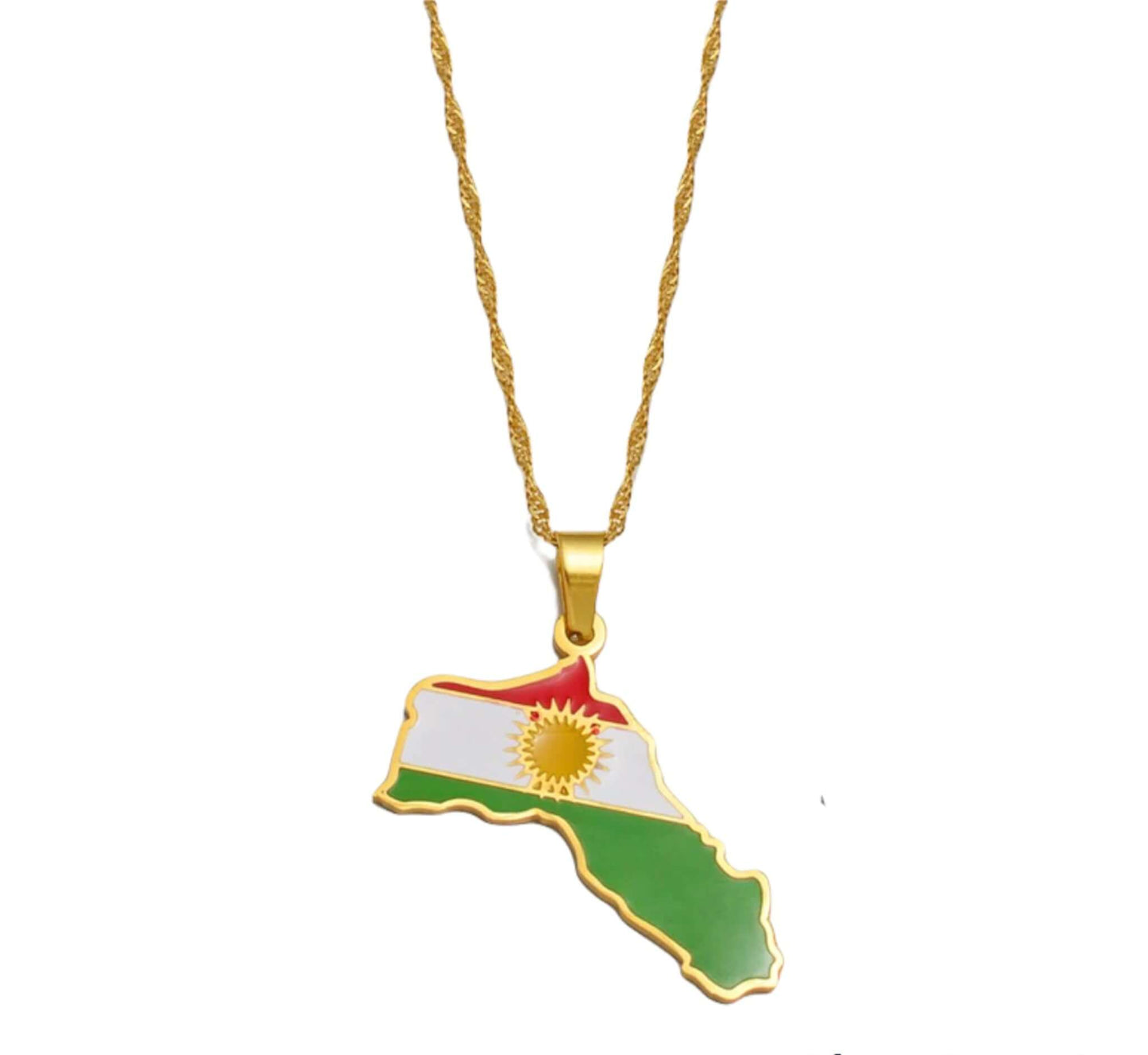 Kurdistan - Anhänger mit Kette - Kurdish Fanshop