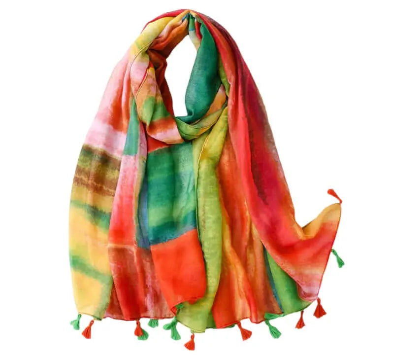 Hochqualitatives Baumwollschal mit kurdischen Farben Kurdish Fanshop