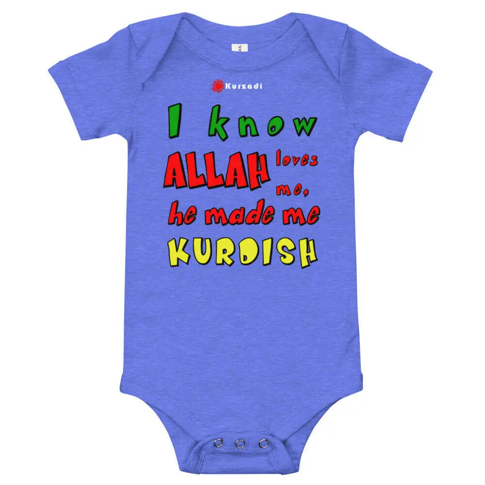 "I know Allah loves me" - Baby Onesie Kurdish Fanshop