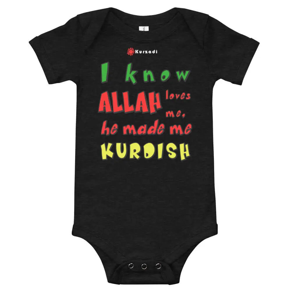 "I know Allah loves me" - Baby Onesie Kurdish Fanshop