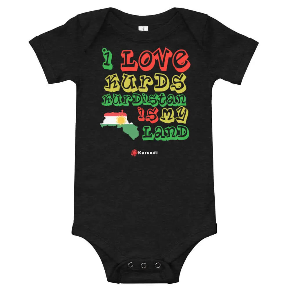 I love Kurds Kurdistan is my Land - Kinder / Baby Strampler Kurdish Fanshop