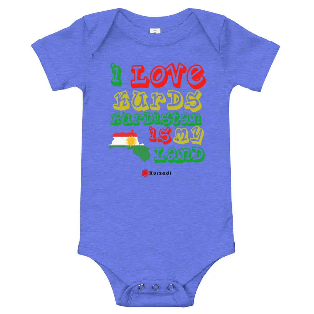 I love Kurds Kurdistan is my Land - Kinder / Baby Strampler Kurdish Fanshop