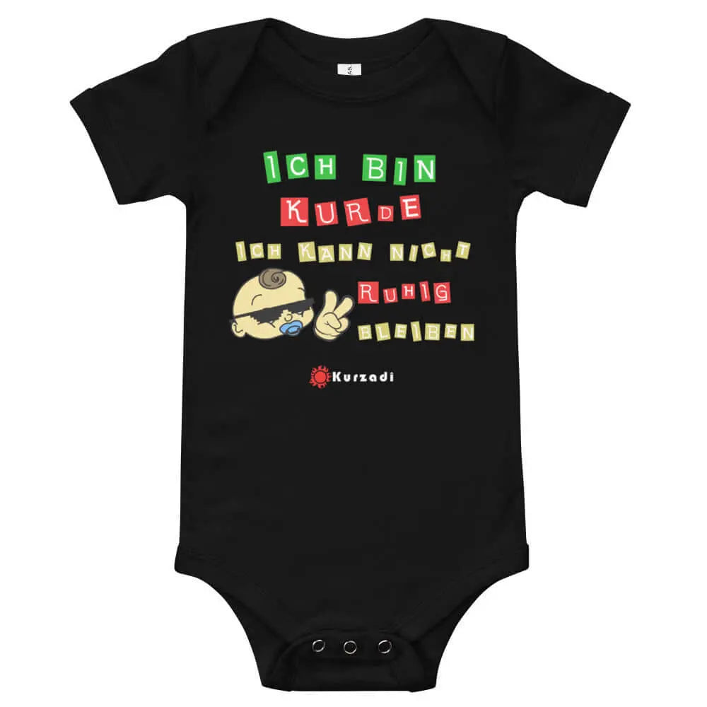 Ich bin Kurde Ich kann nicht ruhig bleiben - Baby / Kinder Strampler Kurdish Fanshop