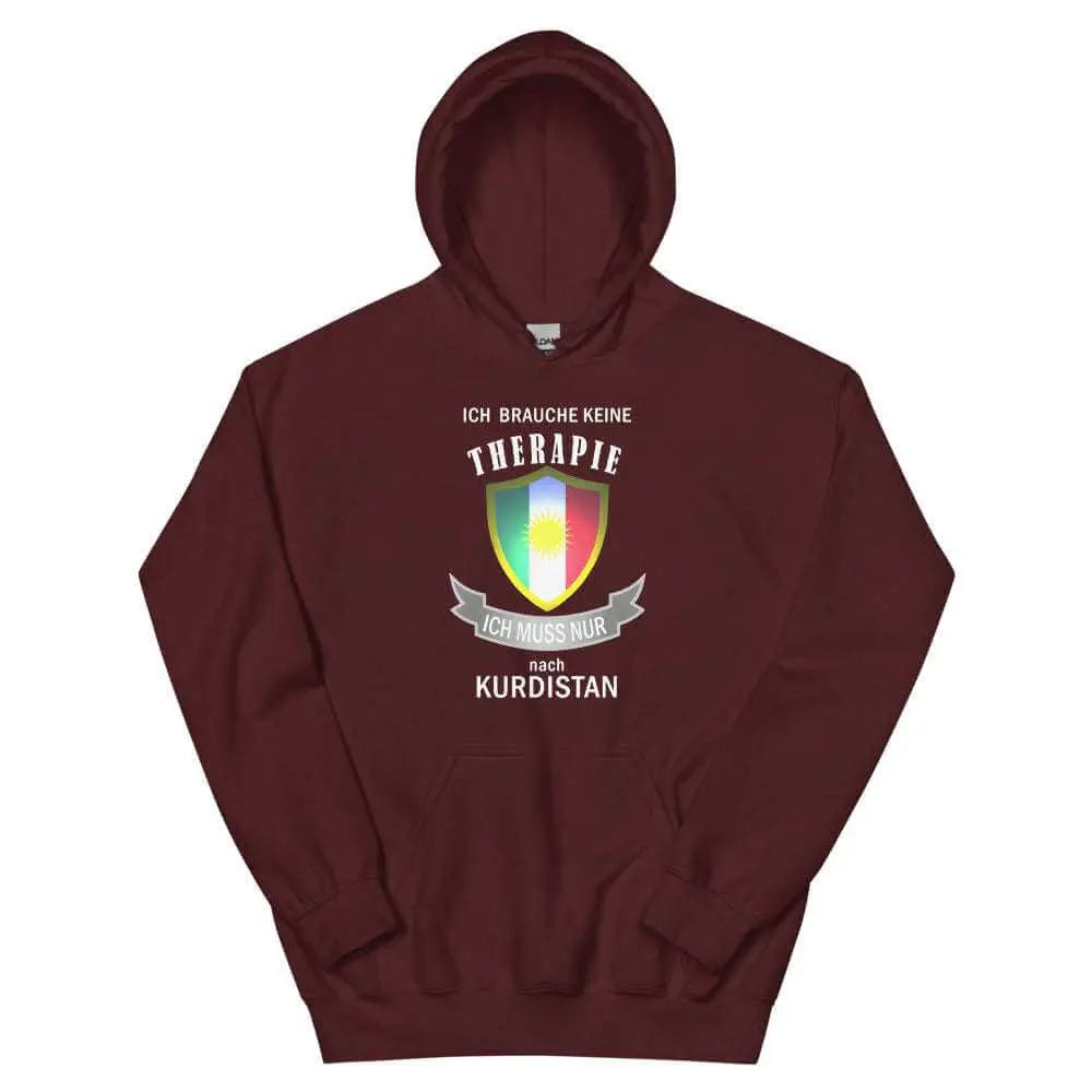 Ich brauche keine Therapie - Ich muss nur nach Kurdistan" - Hoodie Kurdish Fanshop