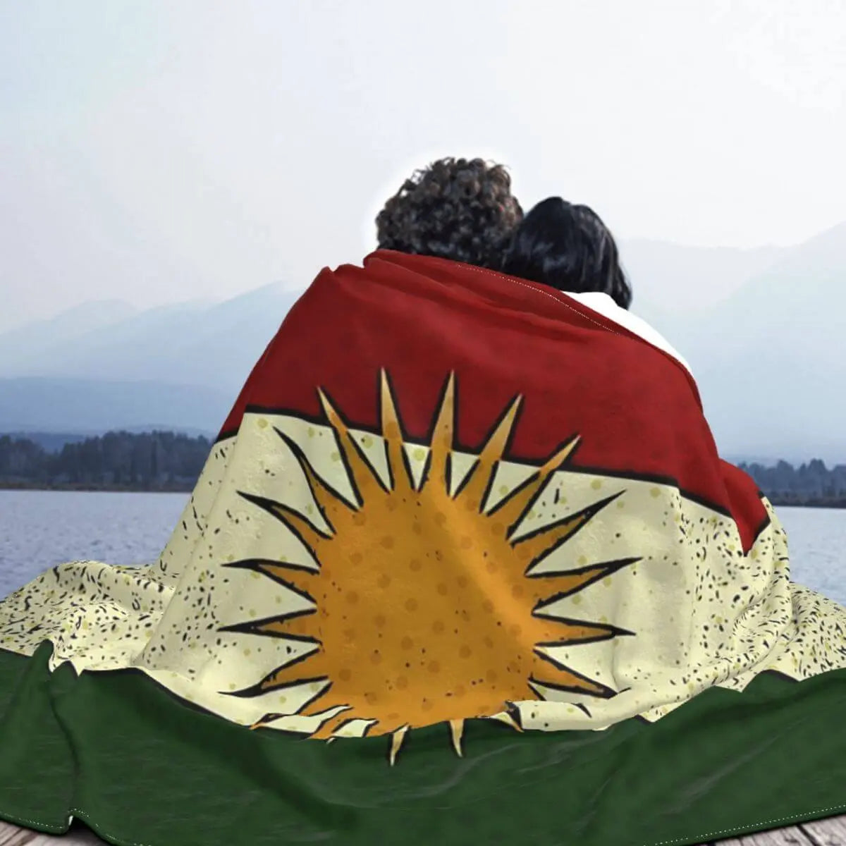 Kurdistan Flagge - Decke zum Wärmen oder als Dekoration Kurdish Fanshop