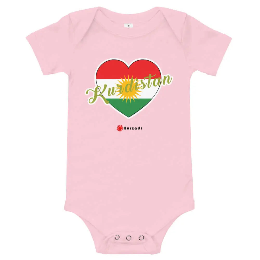 Kurdistan Herz / dil - Baby / Kinder Strampler Kurdish Fanshop
