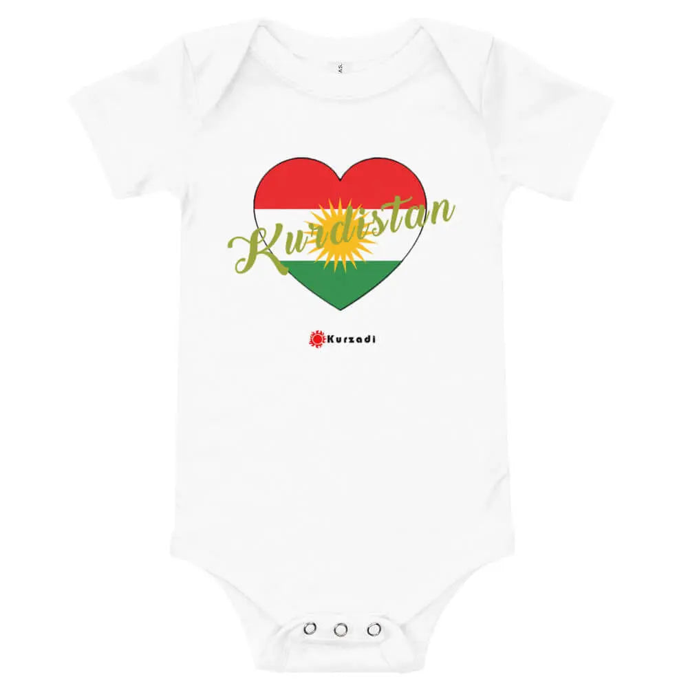 Kurdistan Herz / dil - Baby / Kinder Strampler Kurdish Fanshop