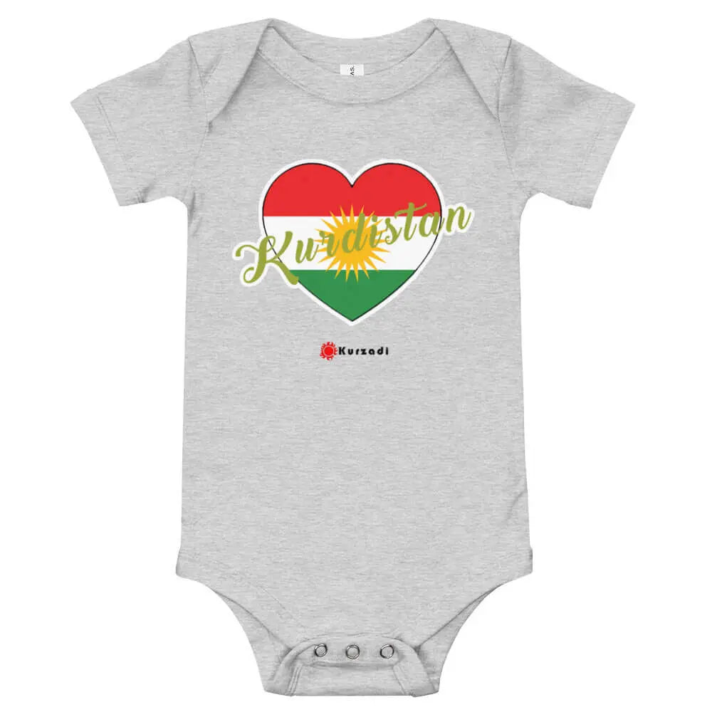 Kurdistan Herz / dil - Baby / Kinder Strampler Kurdish Fanshop
