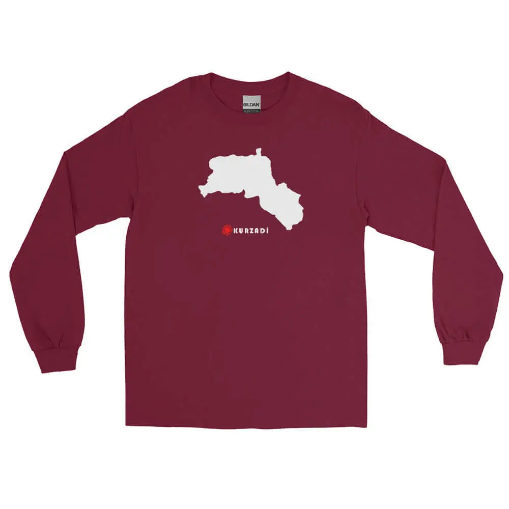Kurdistan Landkarte - Langarmshirt Kurdish Fanshop